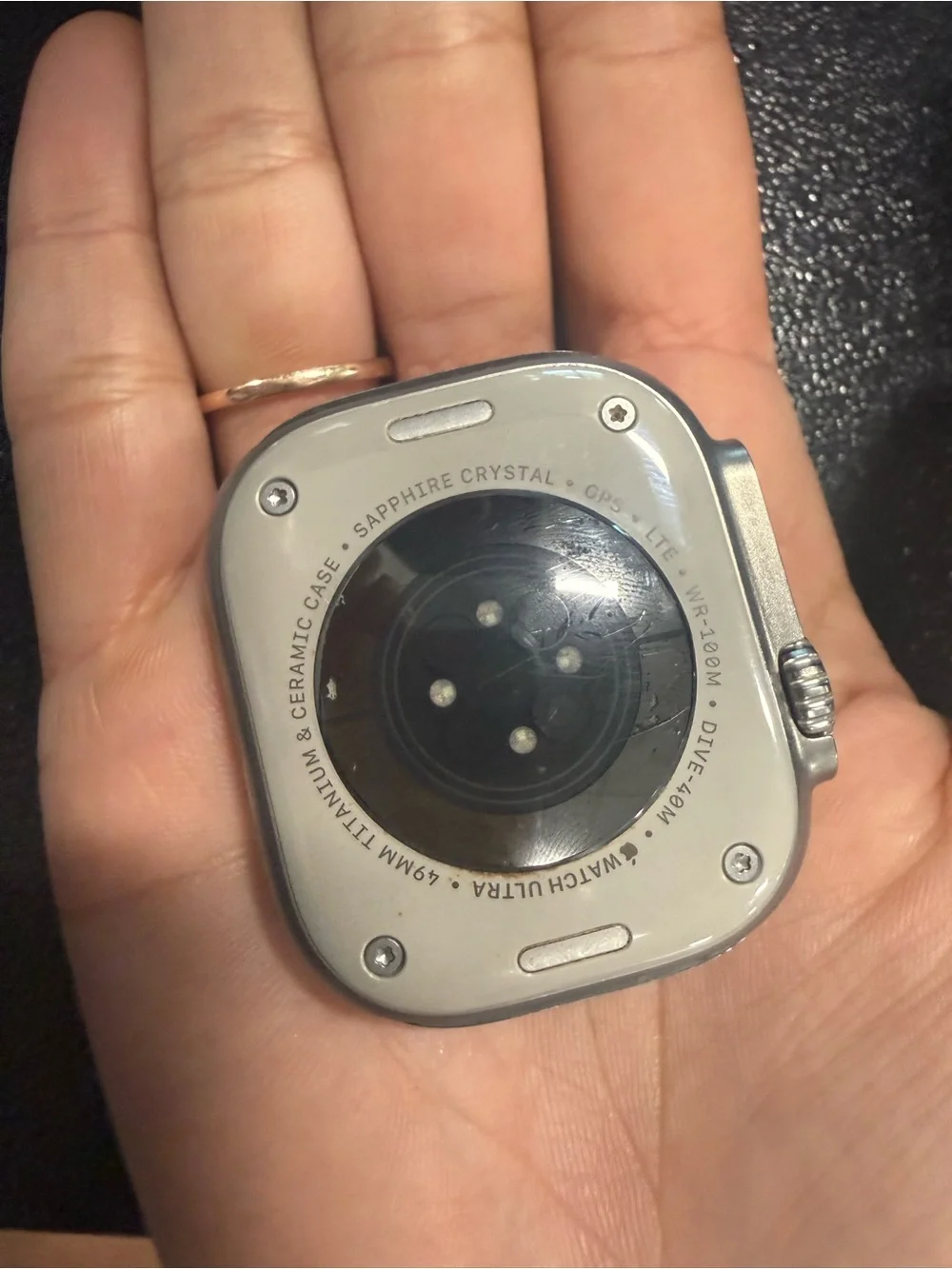 APPLE ULTRA 2 Silver Titanium case and Orange Crown Accent - 49mm
